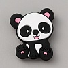 Panda Silicone Beads SIL-WH0002-82C-1