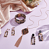 Leopard Print Alloy Pendant Necklaces & Earrings & Bracelet Sets SJEW-WH0020-03B-2