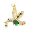 Real 18K Gold Plated Brass Micro Pave Cubic Zirconia Pendants KK-D004-24G-2