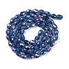 Transparent Electroplate Glass Beads Strands X-EGLA-N013-T6mm-B28-2
