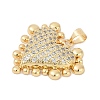 Brass Micro Pave Cubic Zirconia Pendants KK-A241-07G-2