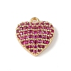 Rack Plating Brass Micro Pave Cubic Zirconia Charms KK-C019-03G-2