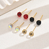 4 Pairs Elegant Round Stud Earrings for Women UV3323-1