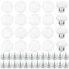 24 Bags Flat Round Cloth Cap Nail Buttons BUTT-BC0001-21C-1