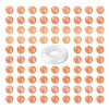 100Pcs 8mm Natural Peach Calcite Round Beads DIY-LS0002-27-2
