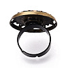 Adjustable Alloy & Iron Bezel Cup Ring Base with Rotatable Tray MAK-T012-12AB-3