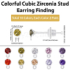 10Pairs 10 Colors  Resin Stud Earring Finding RESI-BBC0001-03-2