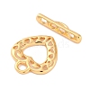 Heart Brass Toggle Clasps KK-S403-18G-3