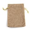 Polyester Imitation Burlap Packing Pouches Drawstring Bags ABAG-R005-9x12-15-1