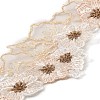 15 Yards Flower Embroidery Polyester Lace Ribbon OCOR-A006-02A-1
