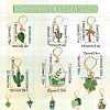 SUNNYCLUE Green Plants Locking Stitch Markers HJEW-SC0001-37-2