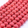 Natural Lava Rock Beads Strands G-F531-6mm-G11-1