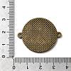 Tibetan Style Alloy Flat Round Cabochon Connector Settings TIBE-Q038-001G-AB-NR-3
