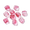 Baking Painted Transparent Glass Beads GLAA-C035-01O-1