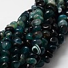 Dyed Natural Agate Chip Beads Strands G-E329-16B-1