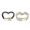 Brass Micro Pave Cubic Zirconia Screw Carabiner Lock Charms ZIRC-N039-013B-NF-2