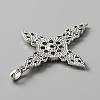 Alloy Rhinestone Hang Snap Base Pendant for Interchangeable Snap Charms Jewelry Making FIND-WH0145-68B-2