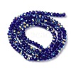 Electroplate Transparent Glass Beads Strands EGLA-A046-01A-02-2
