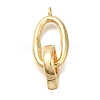 Brass Fold Over Clasps KK-K389-109G-1