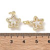 Brass Micro Pave Clear Cubic Zirconia Charms CU-CBA9FFD-07G-3