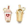 Eco-Friendly Zinc Alloy Milkshake Pendants ENAM-R051-16-03G-NR-1