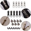 20 Sets 2 Colors Zinc Alloy Zipper Repair Accessories FIND-SZ0001-78-5