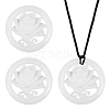 3Pcs Natural Afghan White Jade Hollow Big Pendants G-CA0001-79-1