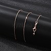 1mm Rack Plating Brass Cable Chain Adjustable Slider Necklaces for Women Men MAK-L044-03RG-2