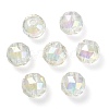 Two Tone UV Plating Rainbow Iridescent Acrylic Beads TACR-D010-06H-2