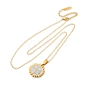 304 Stainless Steel Polymer Clay Rhinestones Sun Openable Pendant Necklaces for Women NJEW-Z065-10G-01-4