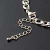 304 Stainless Steel Cuban Link Chain Bracelet AJEW-JB01014-4