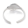 Non-Tarnish 304 Stainless Steel Teardrop Open Cuff Rings for Women RJEW-K273-05P-3