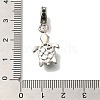 Rack Plating Alloy Rhinestone European Dangle Charms FIND-H005-45P-04-3