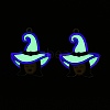 Halloween Theme Rack Plating Luminous Alloy Enamel Pendants ENAM-N056-235P-2