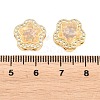 Brass Clear Cubic Zirconia Beads KK-B186-01G-02-3