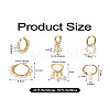 Kissitty 3 Pairs 3 Style Natural Pearl Beaded Hoop Earrings for Girl Women EJEW-KS0001-02-19