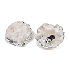 Natural Tourmaline & Druzy Agate Geode Pendants G-G162-02P-04-2