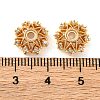 Brass Micro Pave Clear Cubic Zirconia Bead Caps KK-K378-44G-2