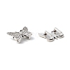Antique Silver Plated Tibetan Style Butterfly Slide Charms X-TIBE-4818-AS-FF-2