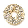 Brass Micro Pave Clear Cubic Zirconia Connector Charms CU-CBAA556-04D-1