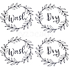 PVC Wash Dry Laundry Stickers STIC-WH0004-24B-1