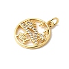 Brass Micro Pave Cubic Zirconia Pendants KK-P343-01C-G-2