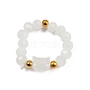 2Pcs Cat Shape Glass Beaded Beads Finger Rings WG1374D-03-2