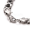 304 Stainless Steel Byzantine Chains Necklace STAS-E160-24EBP-3