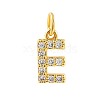 Brass Cubic Zirconia Pendants with Jump Rings FIND-PW0024-09E-1