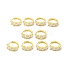 Cubic Zirconia Triangle Hoop Earrings EJEW-E270-15G-3