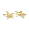 Starfish/Sea Stars Brass Pendants KK-L134-11G-2