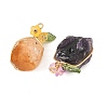 Raw Rough Natural Mixed Stone Copper Wire Wrapped Pendants PALLOY-JF06061-2