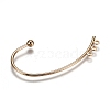 Brass No Ear Hole Earring Hooks PALLOY-L231-01G-2