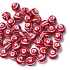 Opaque Striped Acrylic Beads MACR-S373-27A-01-5